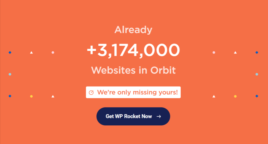 WP Rocket website in Orbit count