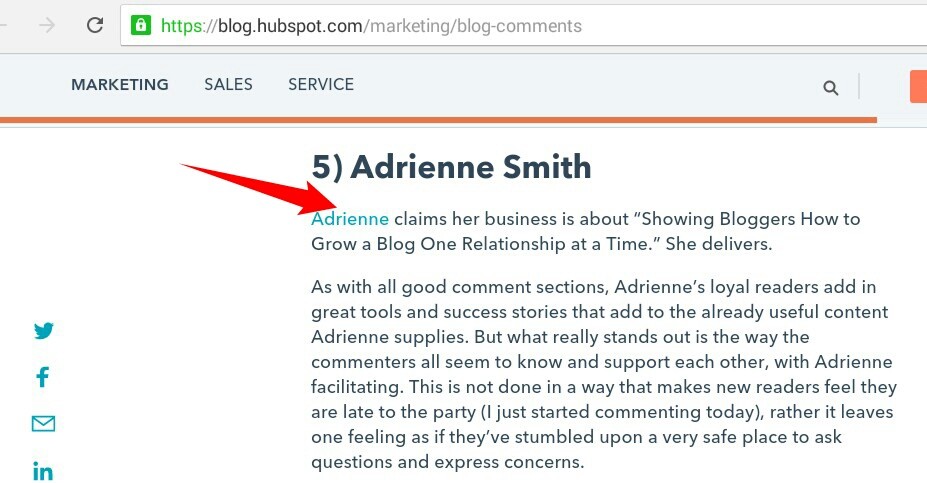 hubspot mention of Adrienne smith