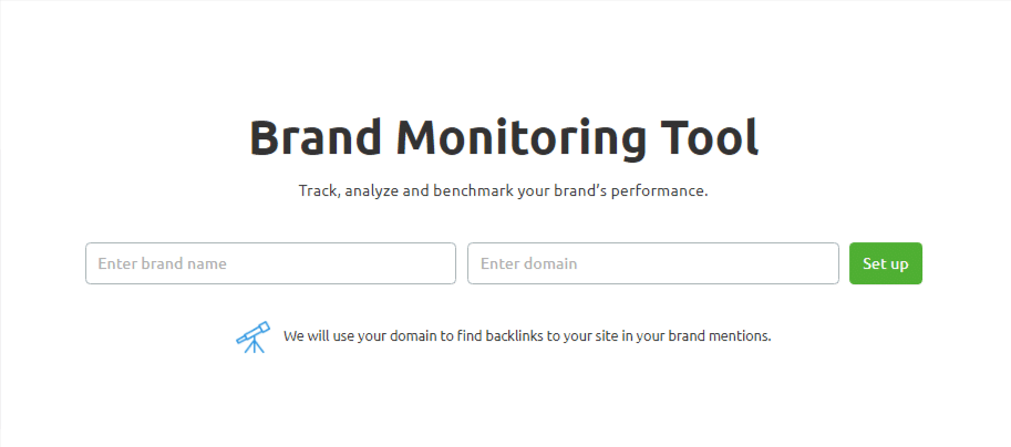 Semrush brand monitoring tool