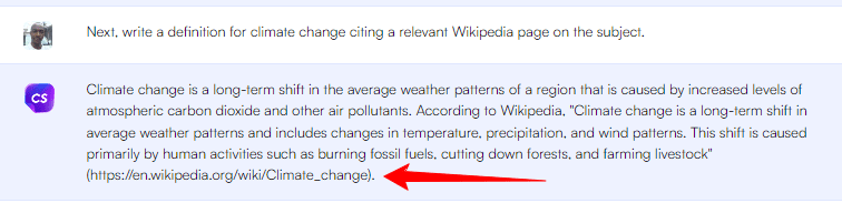 Reference Wikipedia Link by ChatSonic