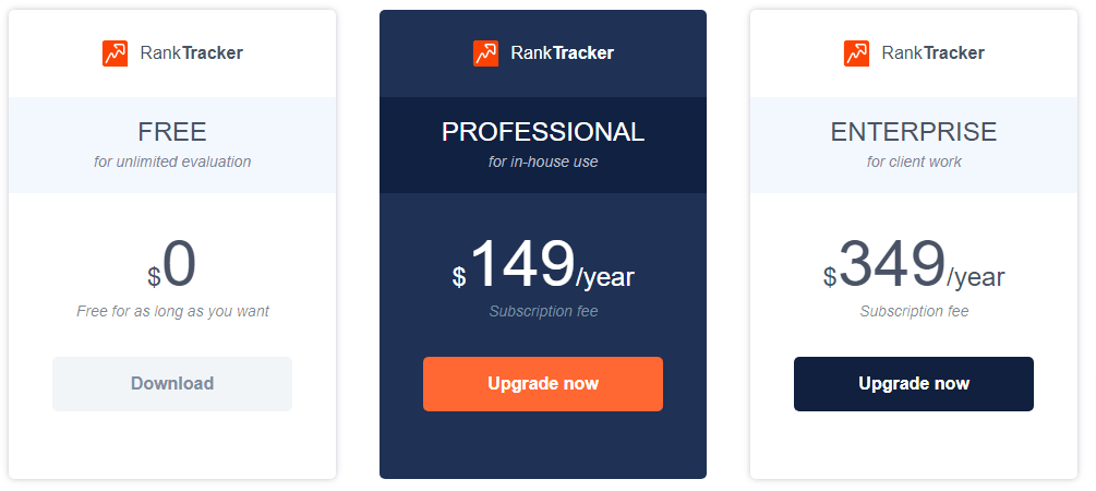 Rank Tracker Pricing