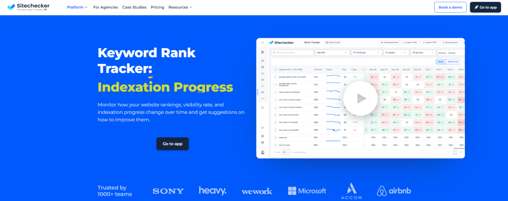 SiteChecker - Keyword rank tracker tool