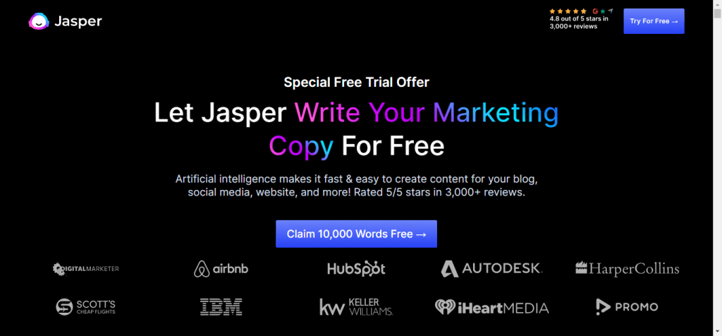 Jasper AI content writer