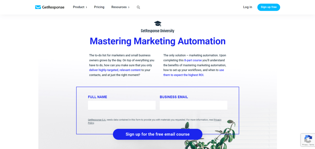 Mastering Marketing Automation Course from Getresponse