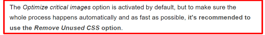 Snippet from WP Rocket blog post about using Critical images optimization in WP Rocket 3.16