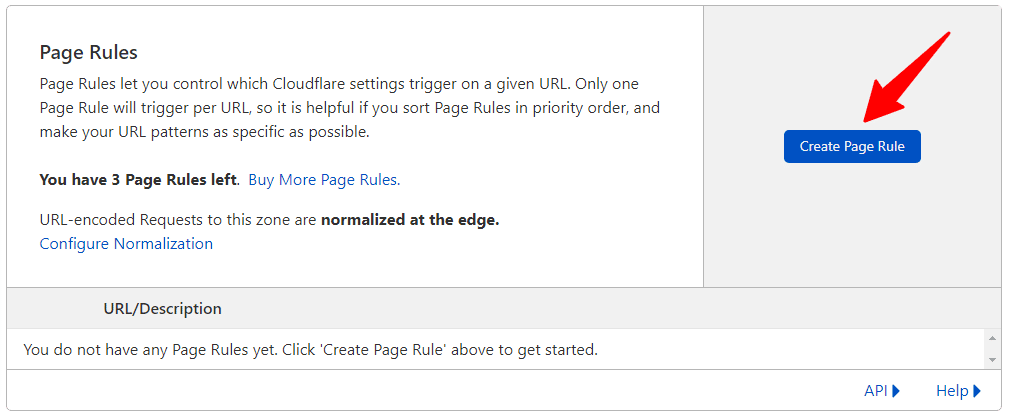 Setting up page rules in Cloudflare