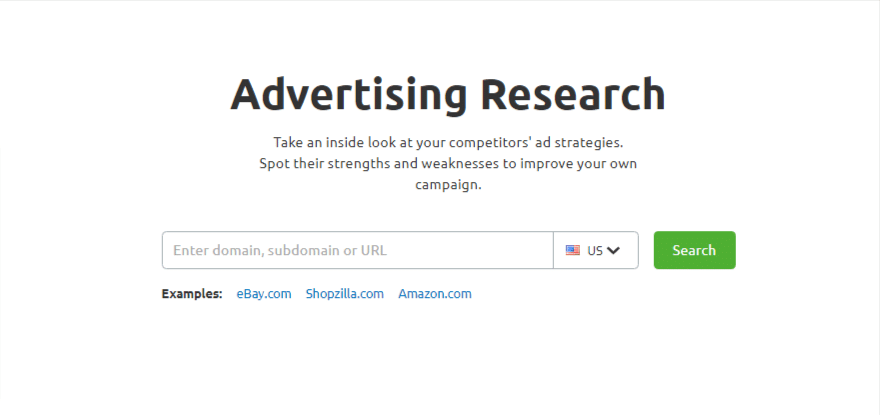 Semrush advertising research tool