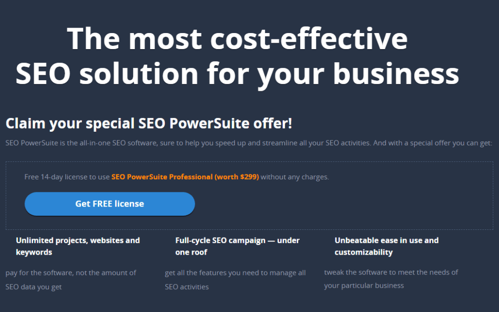 SEO Powersuite 14-days free trial