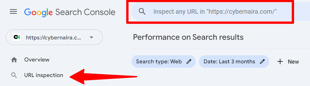 URL Inspection tool in GSC